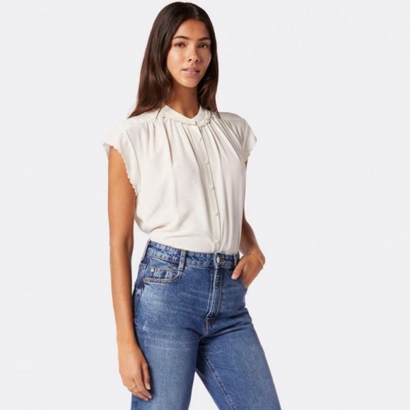 Joie Calais Blouse Porcelain Size XS - Picture 1 of 13